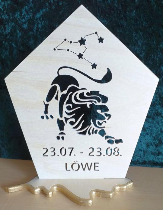 Sternzeichen in Holz "Löwe"